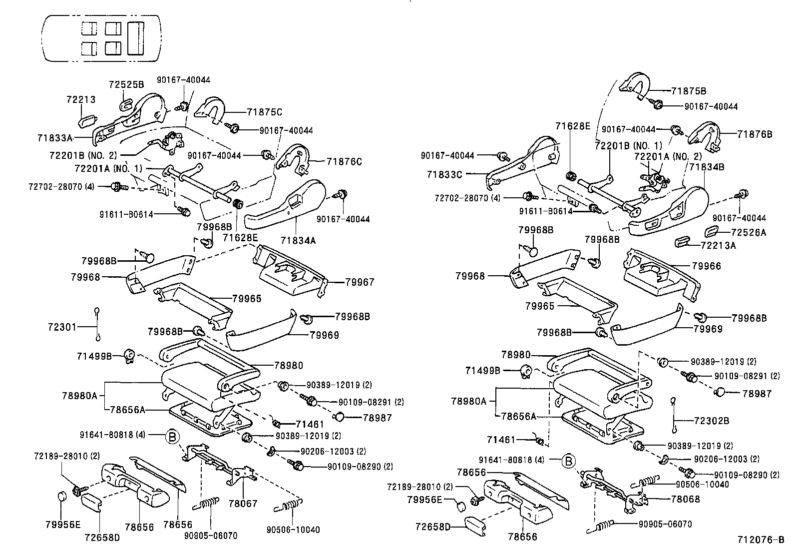 79260-28040 SPRING ASSY, NO.1 SEAT CUSHION, RH product image