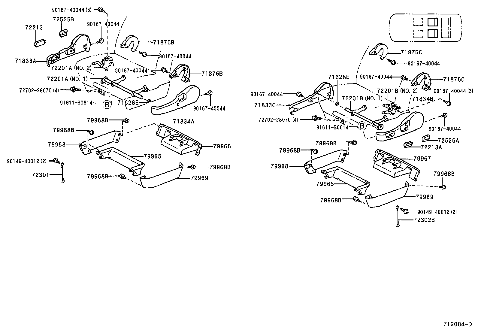 71461-28090 SPRING, REAR SEAT CUSHION product image