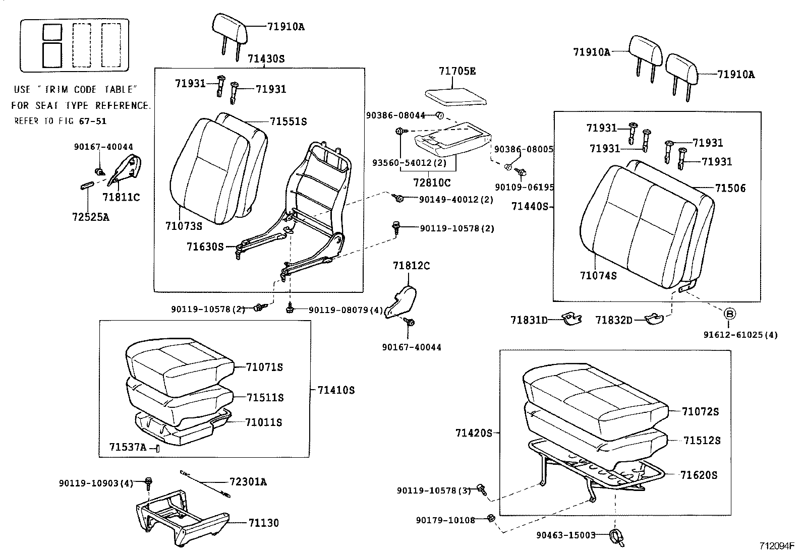 79103-26250 SPRING ASSY, NO.1 SEAT BACK product image