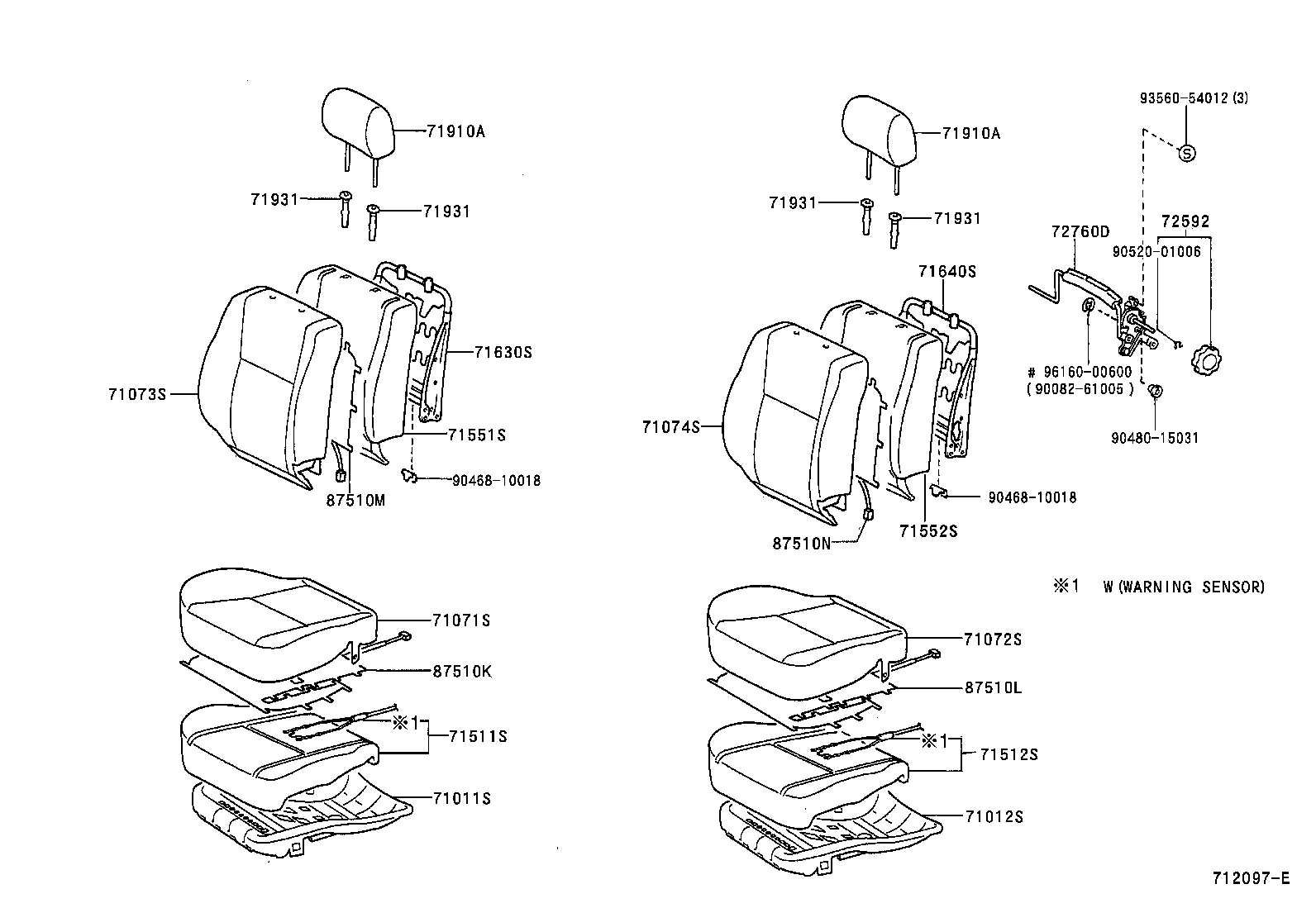 Toyota 71073-3T050-B0 COVER, FRONT SEAT BACK, RH(FOR SEPARATE TYPE)