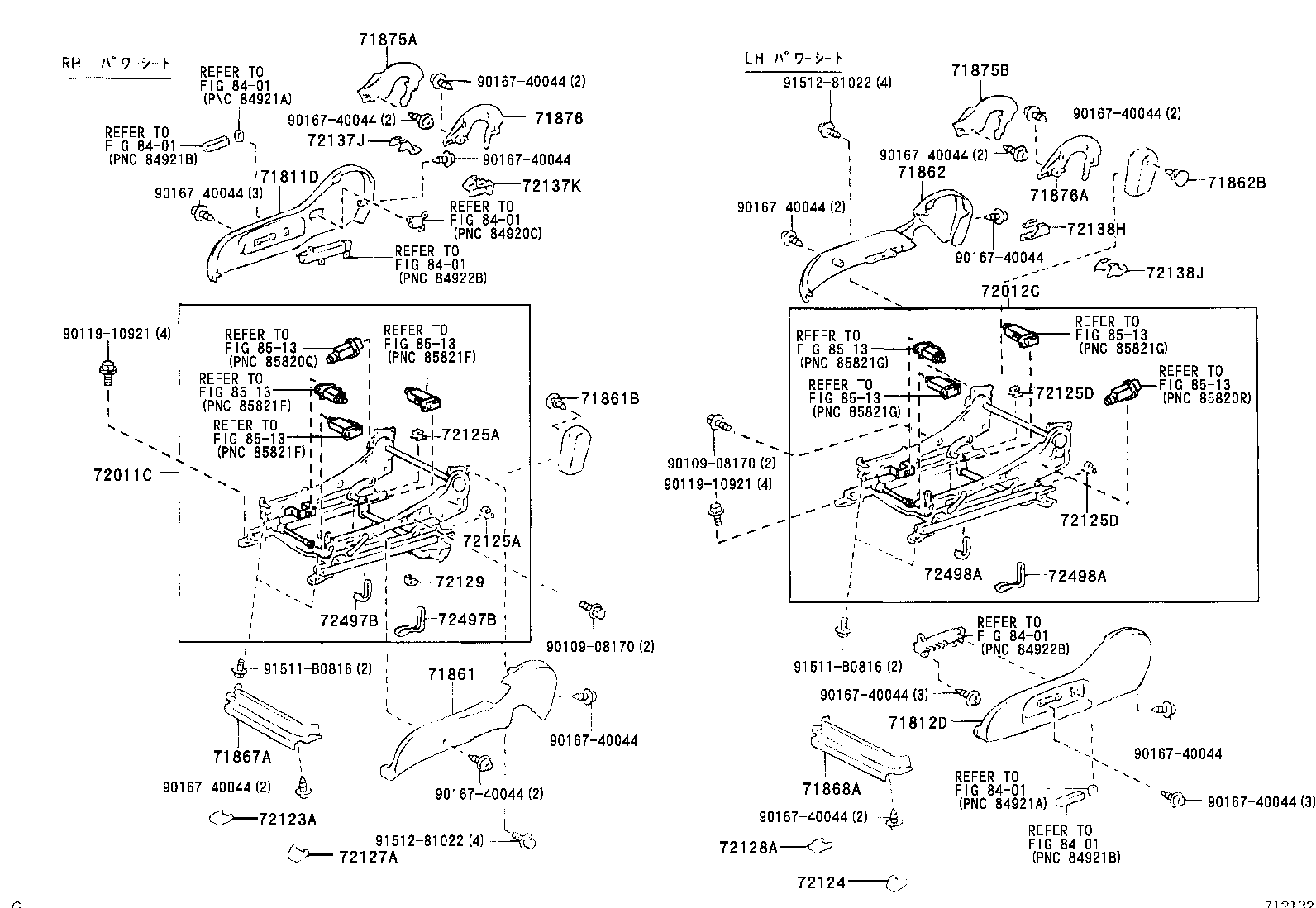 71502-33060 PAD, FRONT SEAT CUSHION, LH (FOR SEPARATE TYPE) product image