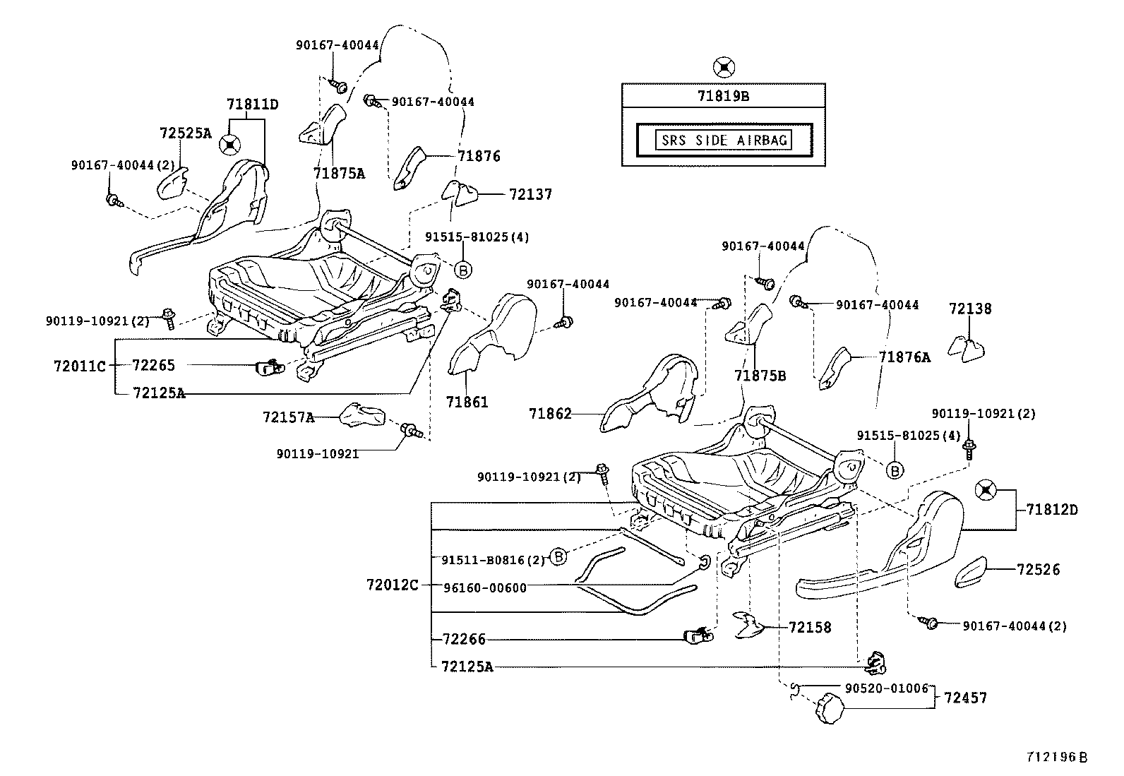 72277-02020 PROTECTOR, SEAT SLIDE POSITION SENSOR, product image
