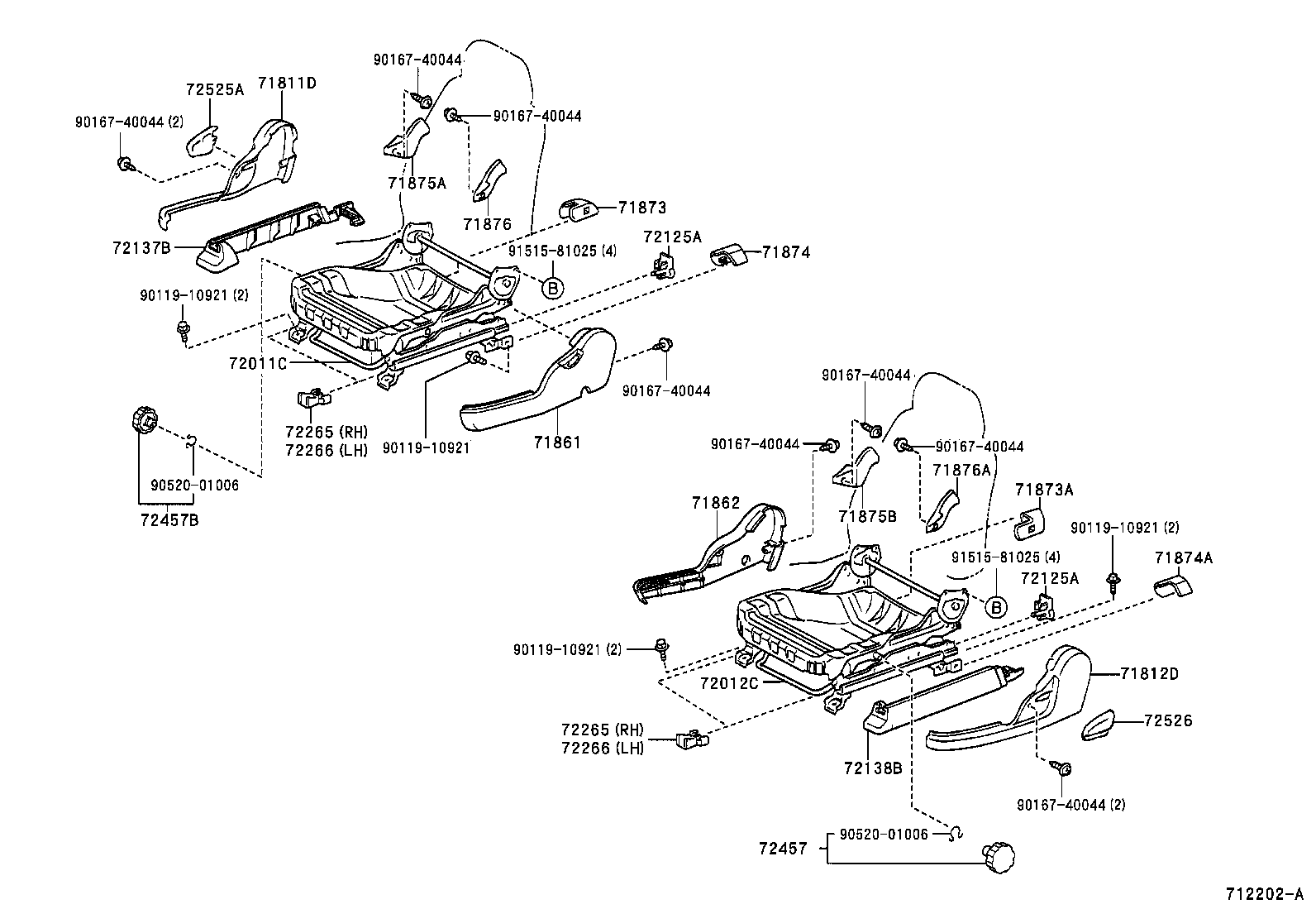 71630-13060 SPRING ASSY, FRONT SEAT BACK, RH(FOR SEPARATE TYPE) product image
