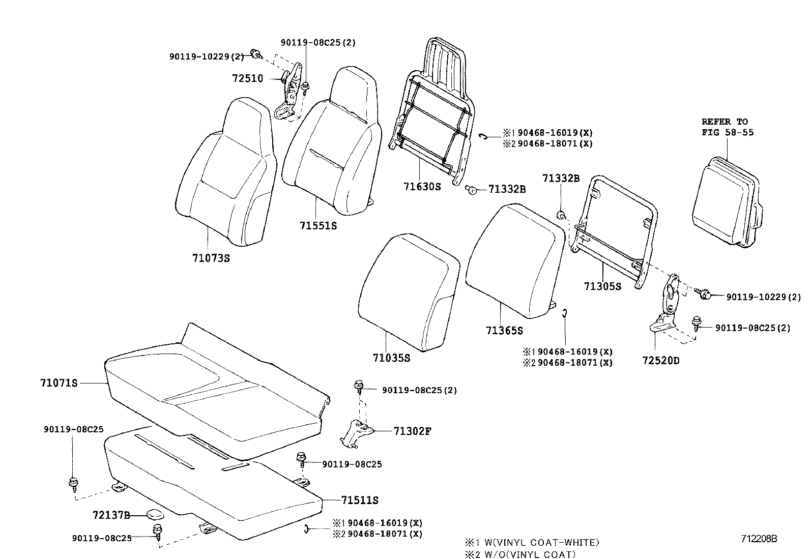 71013-37120 SPRING ASSY, FRONT SEAT BACK, RH(FOR SEPARATE TYPE) product image