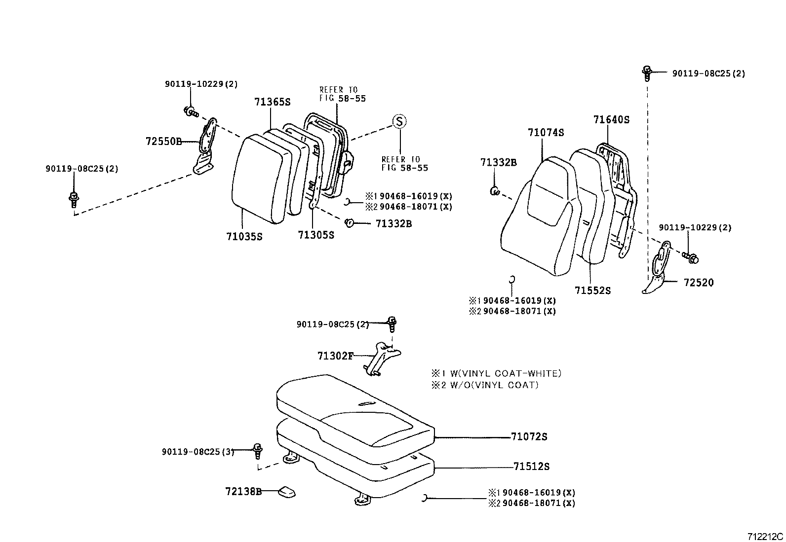 71013-37120 SPRING ASSY, FRONT SEAT BACK, RH(FOR SEPARATE TYPE) product image