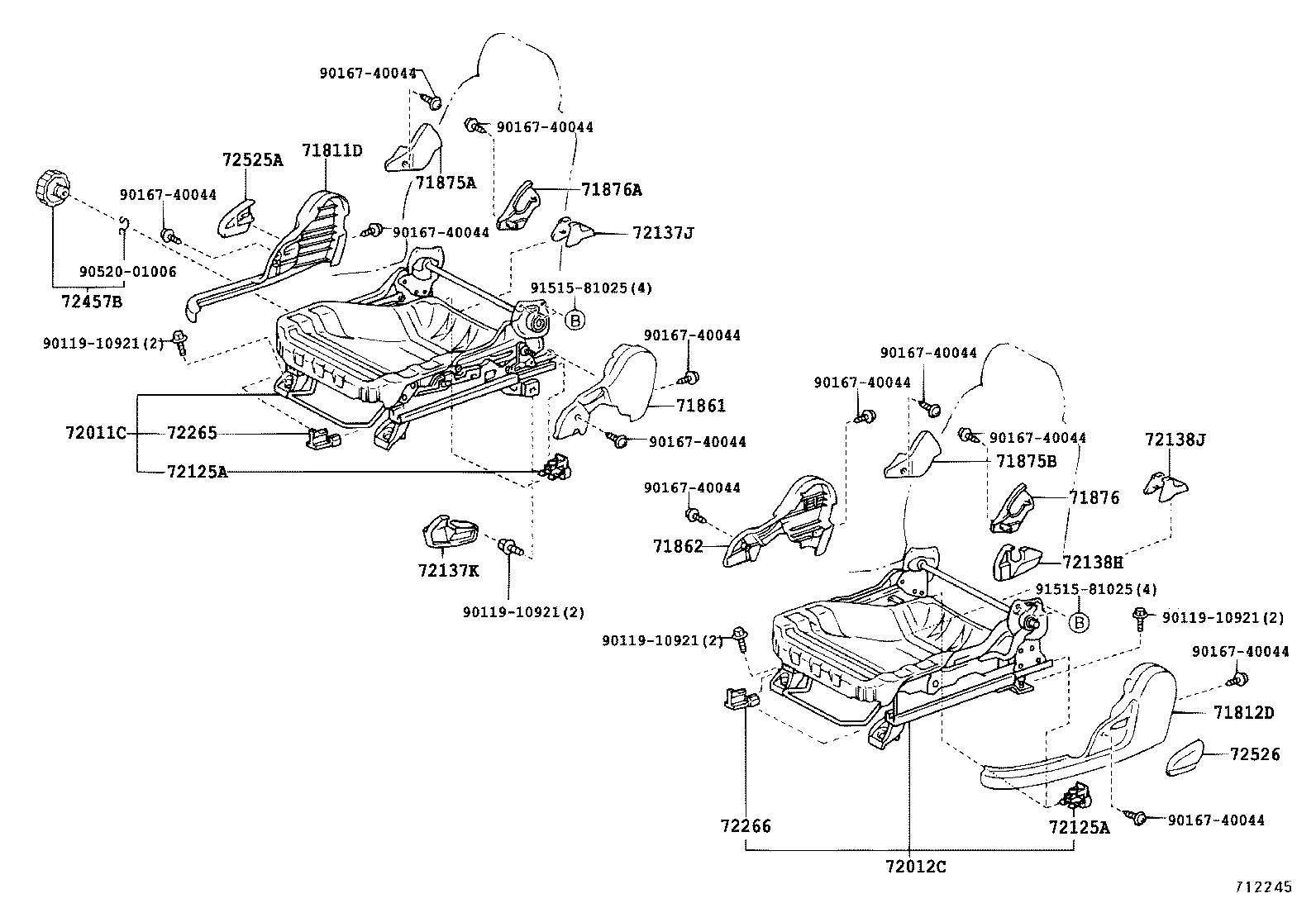 71073-2H360-B2 COVER, FRONT SEAT BACK, RH(FOR SEPARATE TYPE) product image
