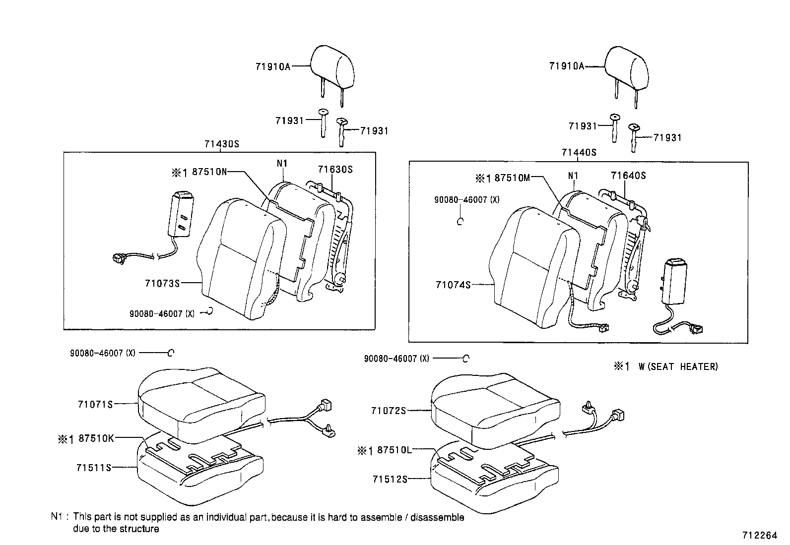 71630-02080 SPRING ASSY, FRONT SEAT BACK, RH(FOR SEPARATE TYPE) product image