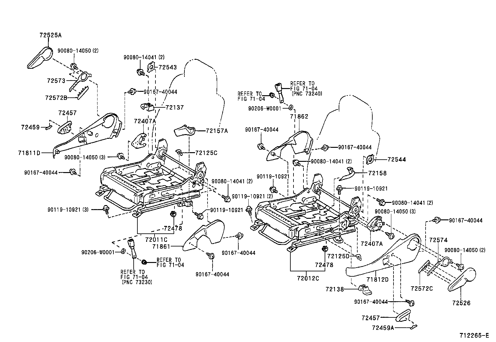 71630-02080 SPRING ASSY, FRONT SEAT BACK, RH(FOR SEPARATE TYPE) product image