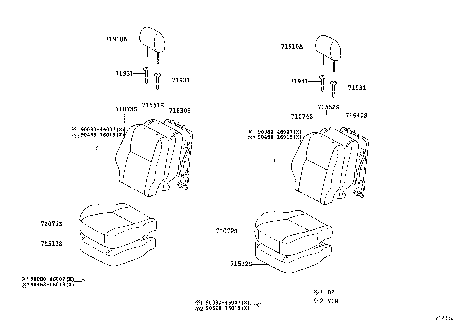71630-02100 SPRING ASSY, FRONT SEAT BACK, RH(FOR SEPARATE TYPE) product image