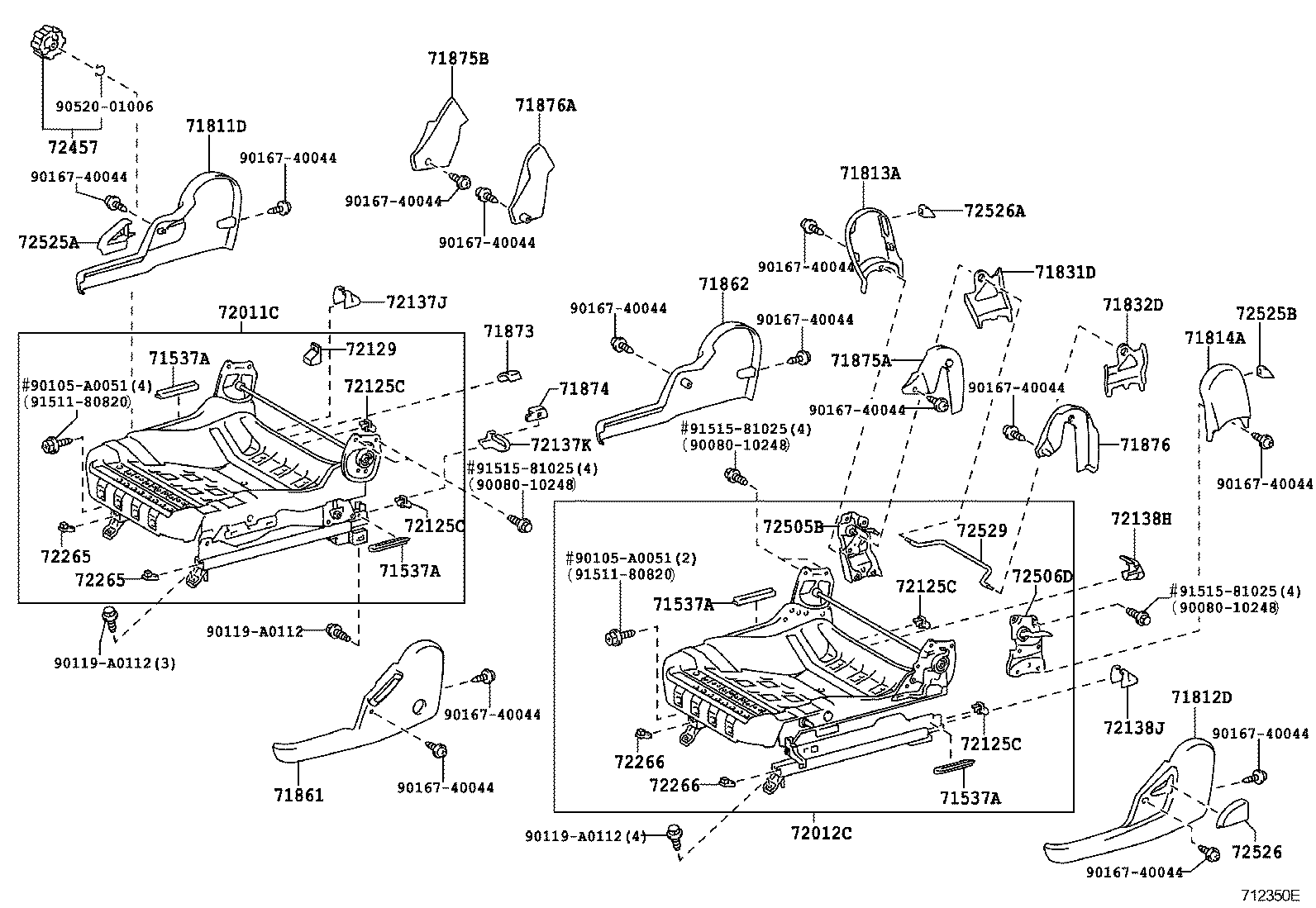 71630-02110 SPRING ASSY, FRONT SEAT BACK, RH(FOR SEPARATE TYPE) product image