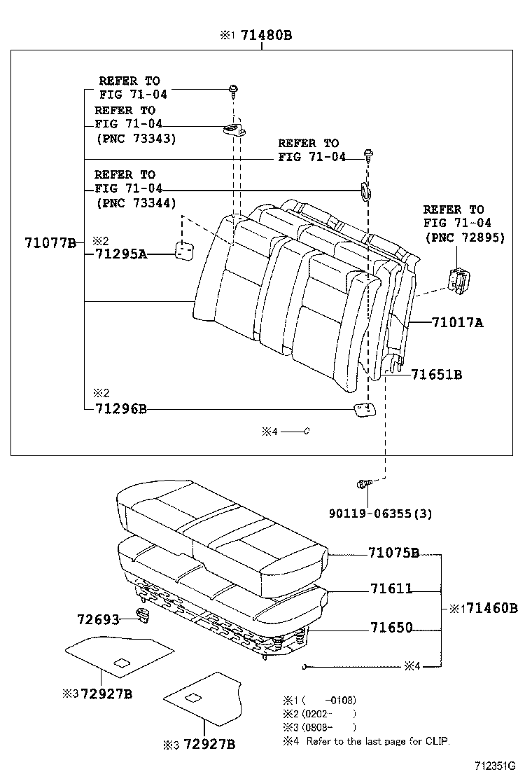 71017-43010 FRAME SUB-ASSY, REAR SEAT BACK product image