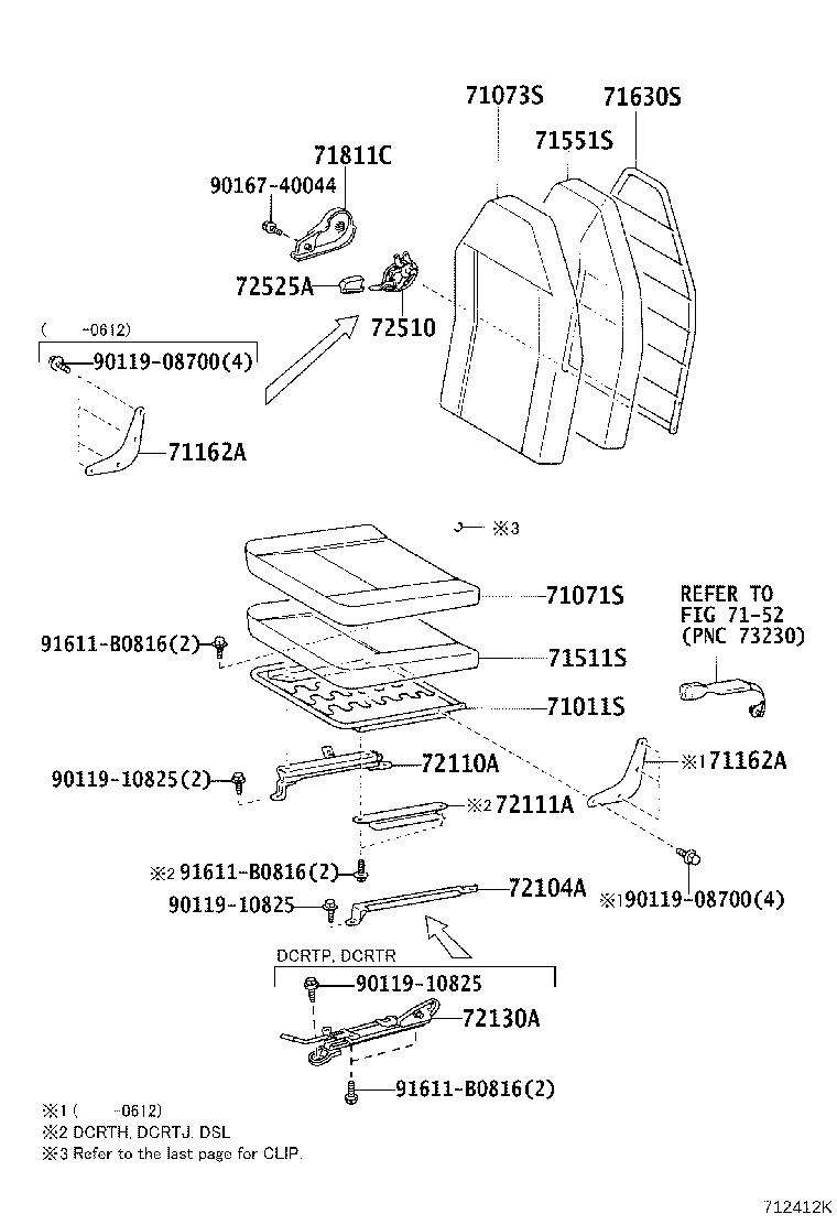 71013-0W040 SPRING ASSY, FRONT SEAT BACK, RH(FOR SEPARATE TYPE) product image