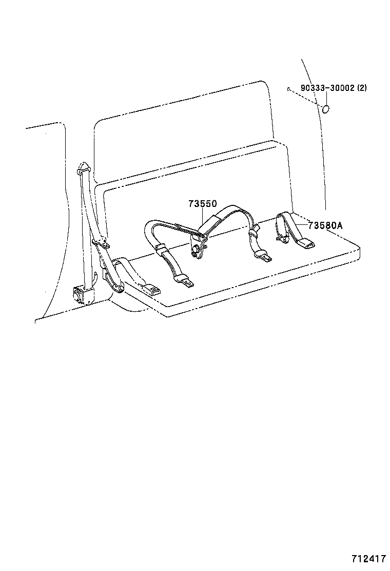 73173-0B050-B0 COVER, FRONT SEAT BELT HOLE, RH product image