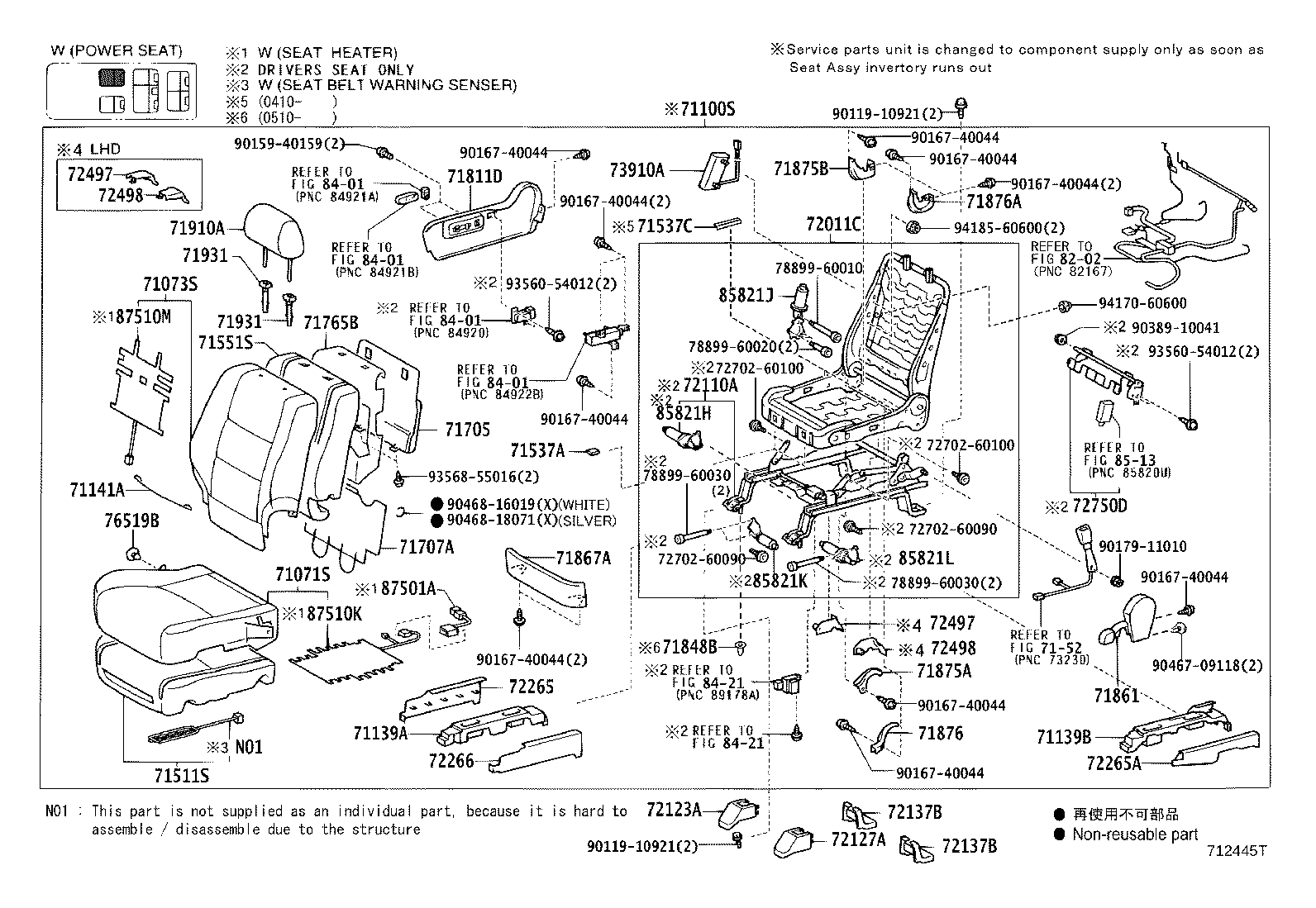 71017-60520 FRAME SUB-ASSY, REAR SEAT BACK, RH product image