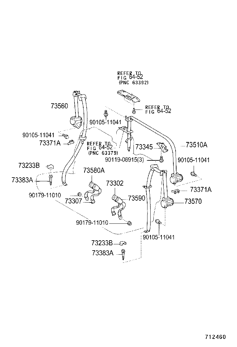 73200-60030 ADJUSTER ASSY, FRONT SHOULDER BELT ANCHOR product image