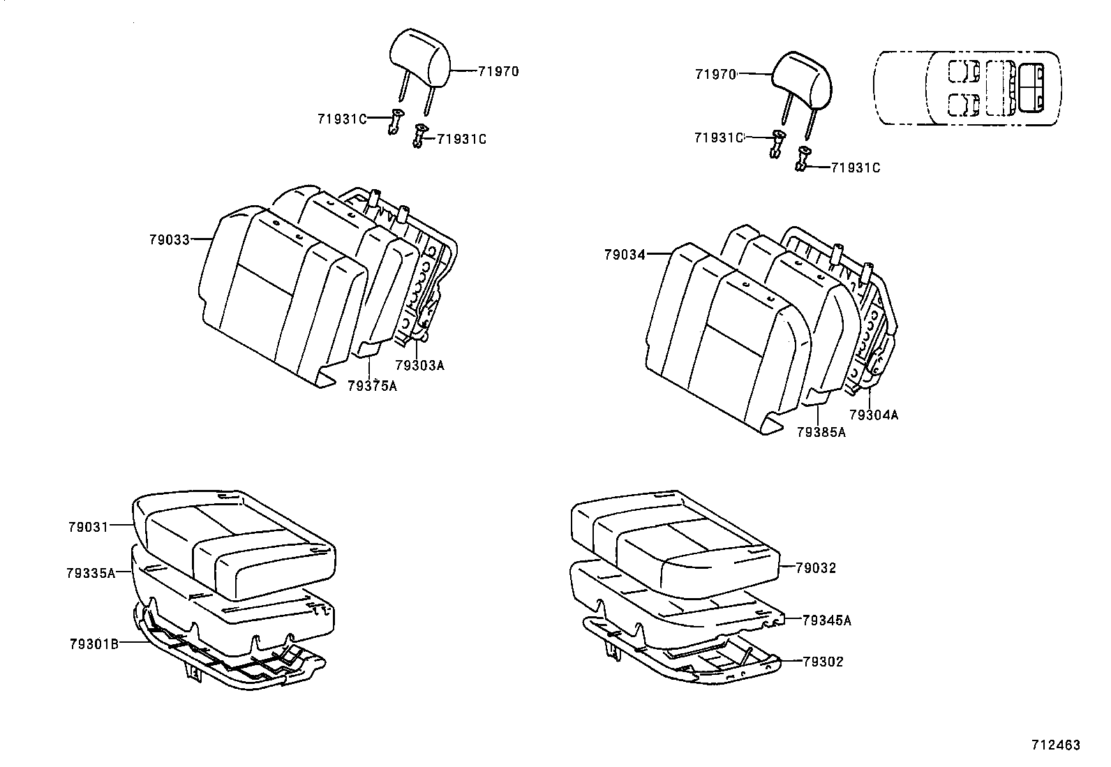 71697-60080 PROTECTOR, REAR SEAT BACK EDGE product image