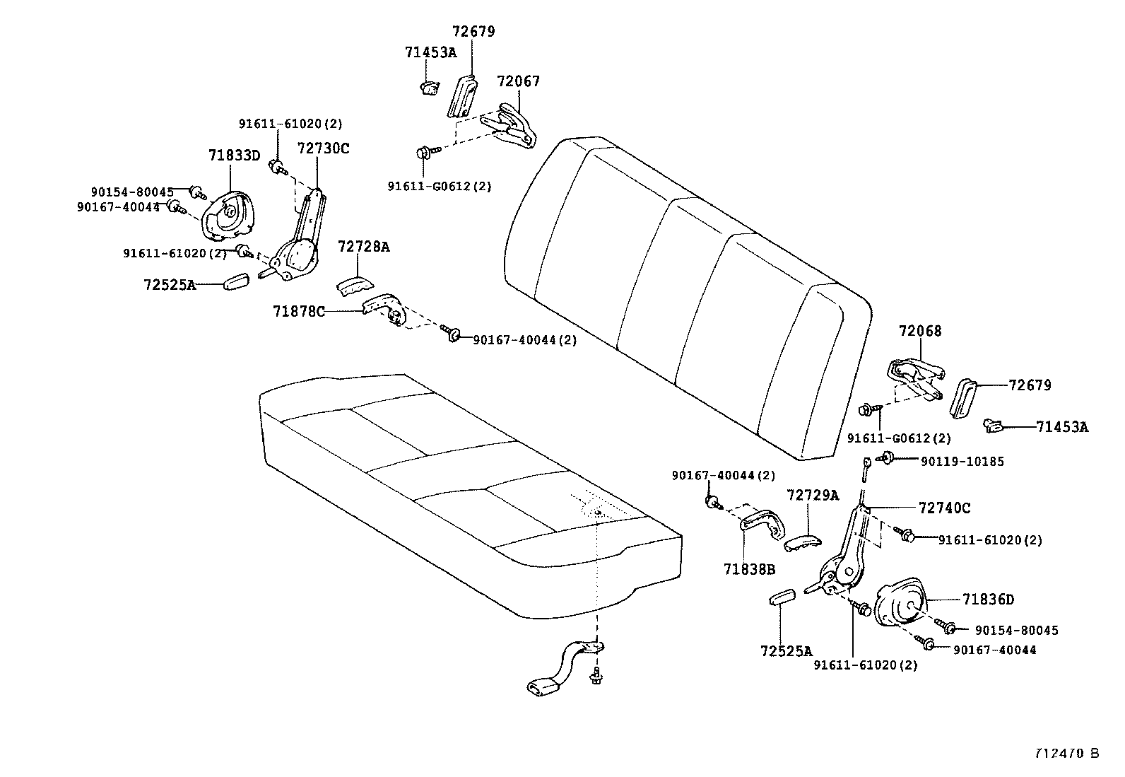 71017-04030 FRAME SUB-ASSY, REAR SEAT BACK product image