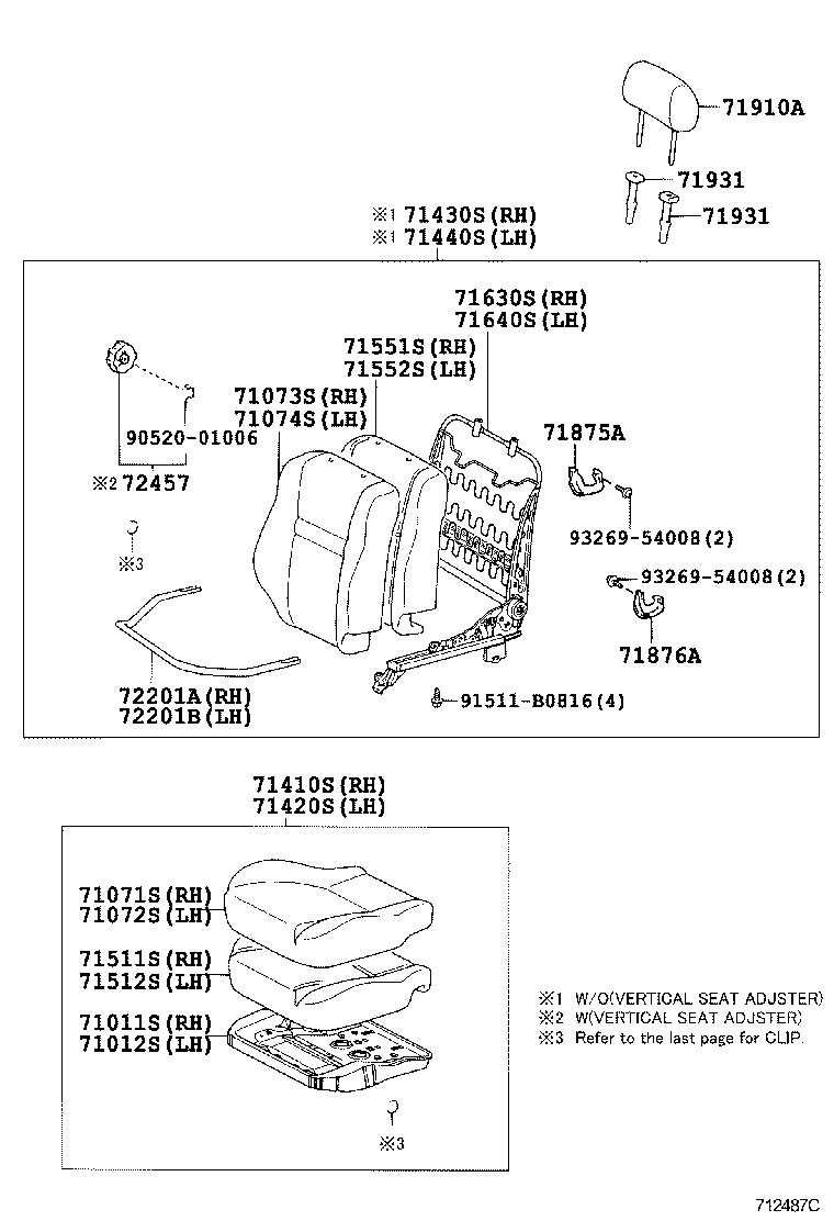 71630-0D021 SPRING ASSY, FRONT SEAT BACK, RH(FOR SEPARATE TYPE) product image