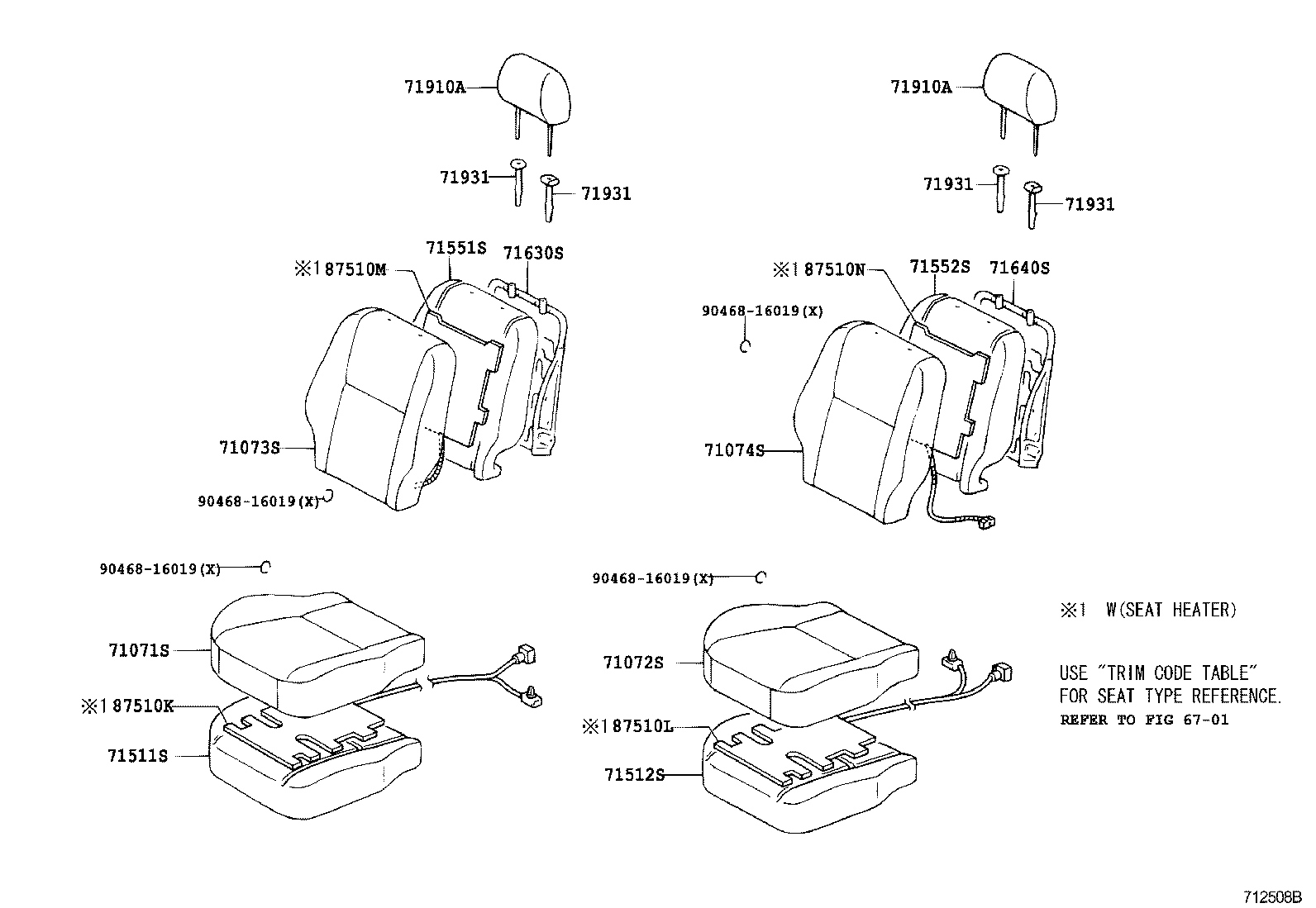 71640-02040 SPRING ASSY, FRONT SEAT BACK, LH(FOR SEPARATE TYPE) product image
