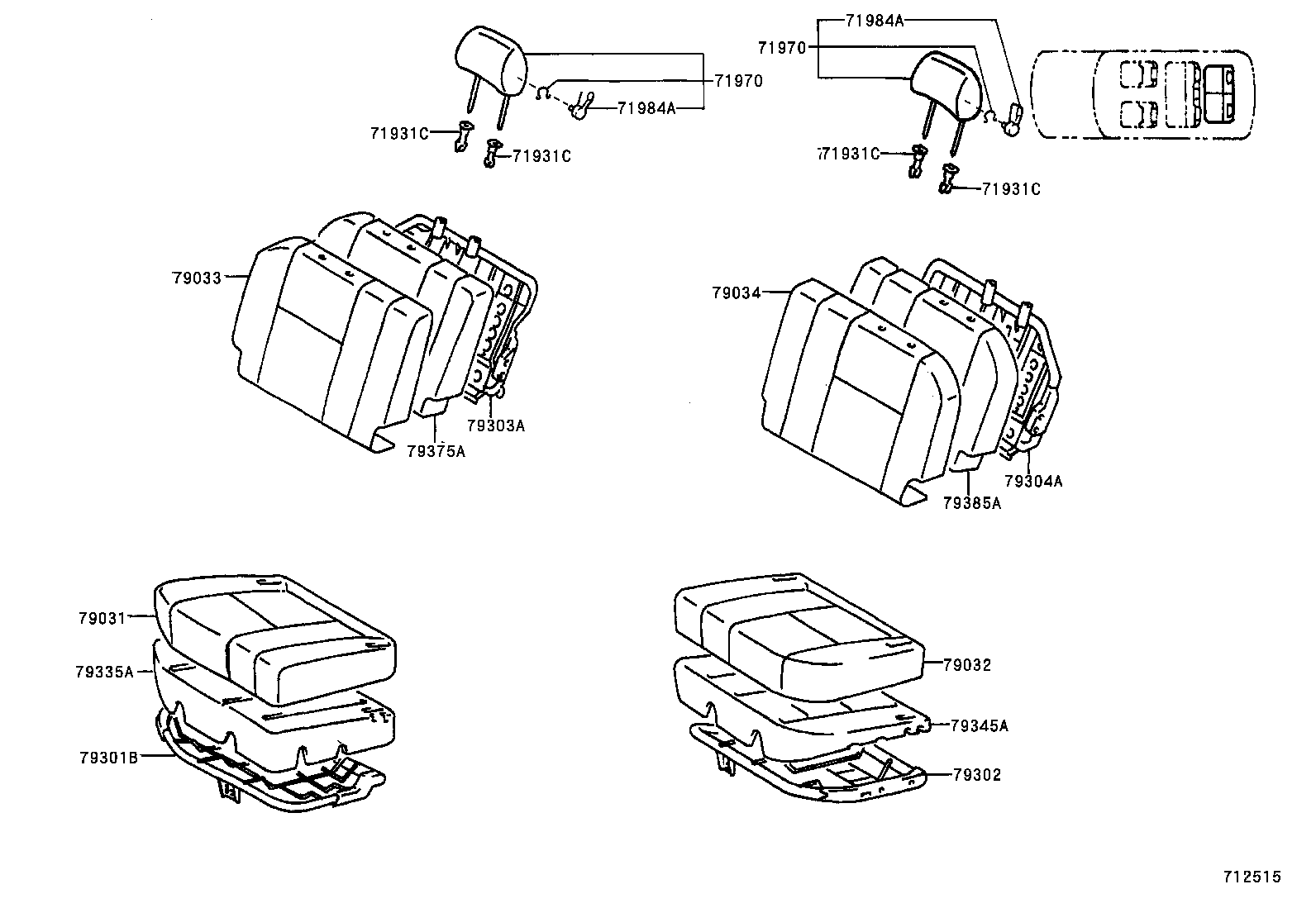 71076-60352-B2 COVER, REAR SEAT CUSHION, LH (FOR SEPARATE TYPE) product image