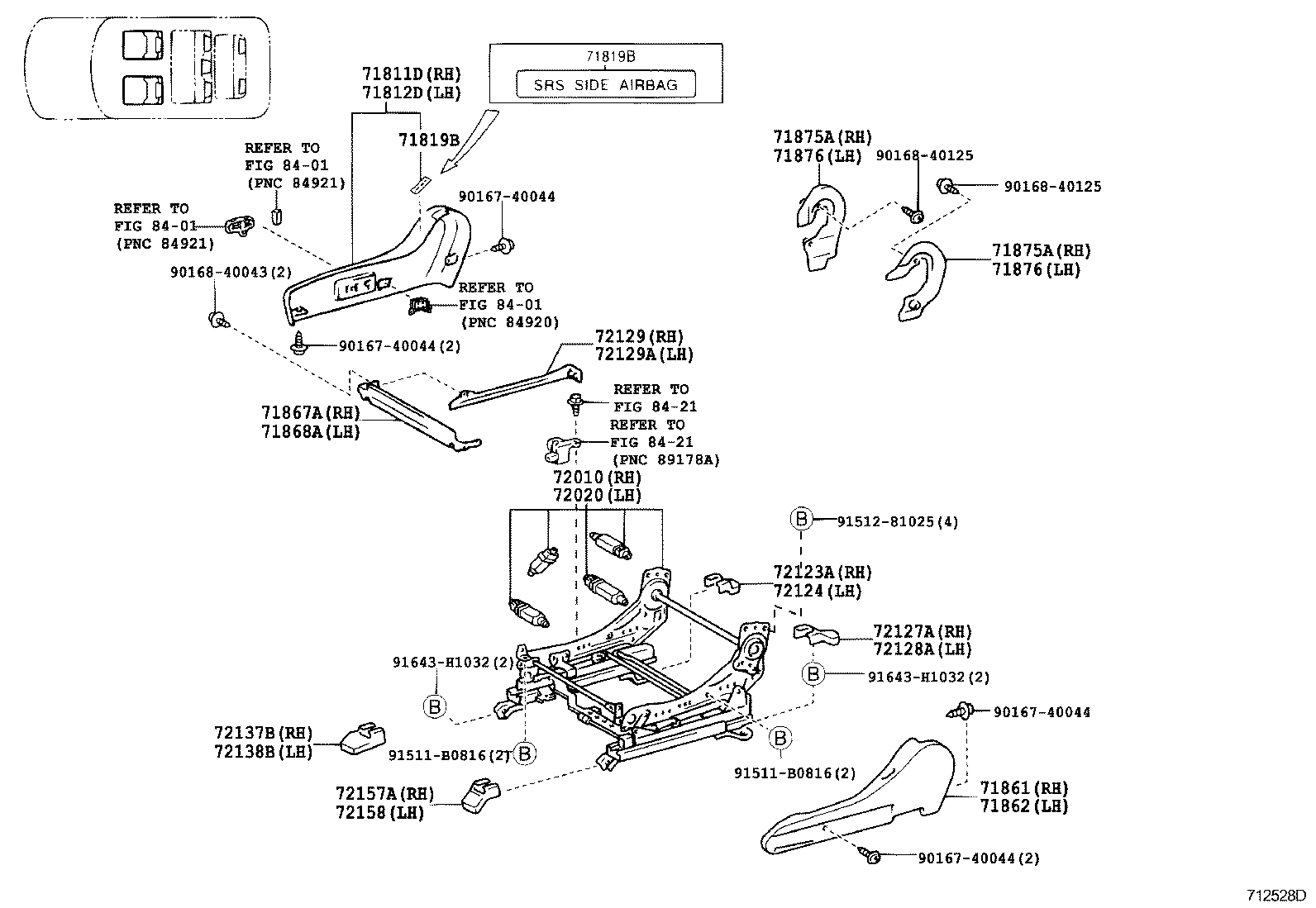 71076-60641-B1 COVER, REAR SEAT CUSHION, LH (FOR SEPARATE TYPE) product image