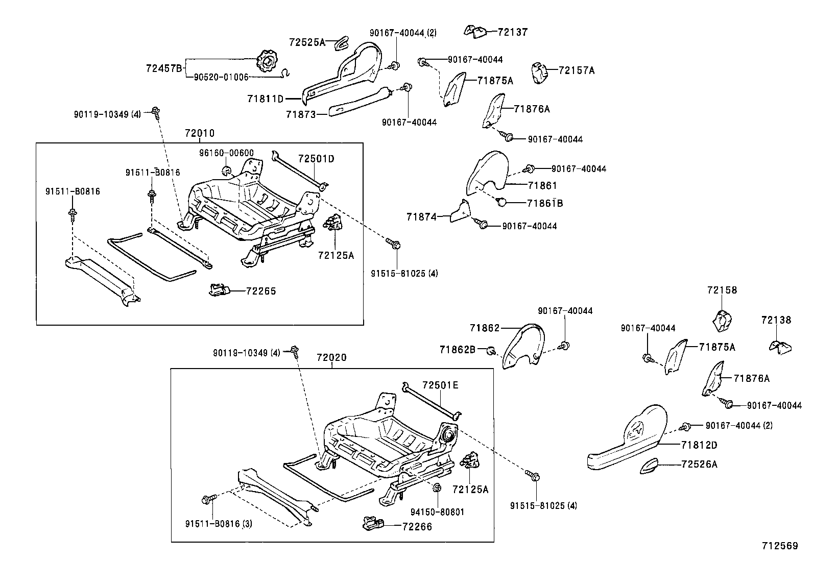 71052-52030 PAD SUB-ASSY, FRONT SEAT CUSHION SENSOR, LH product image