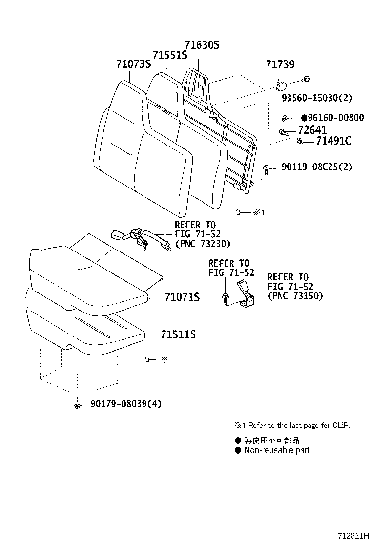 71013-0W040 SPRING ASSY, FRONT SEAT BACK, RH(FOR SEPARATE TYPE) product image