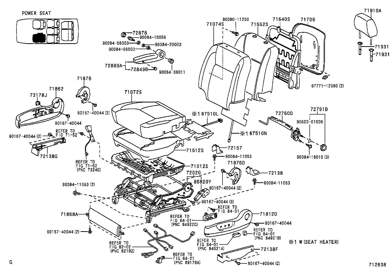 71461-AE010 SPRING, REAR SEAT CUSHION product image