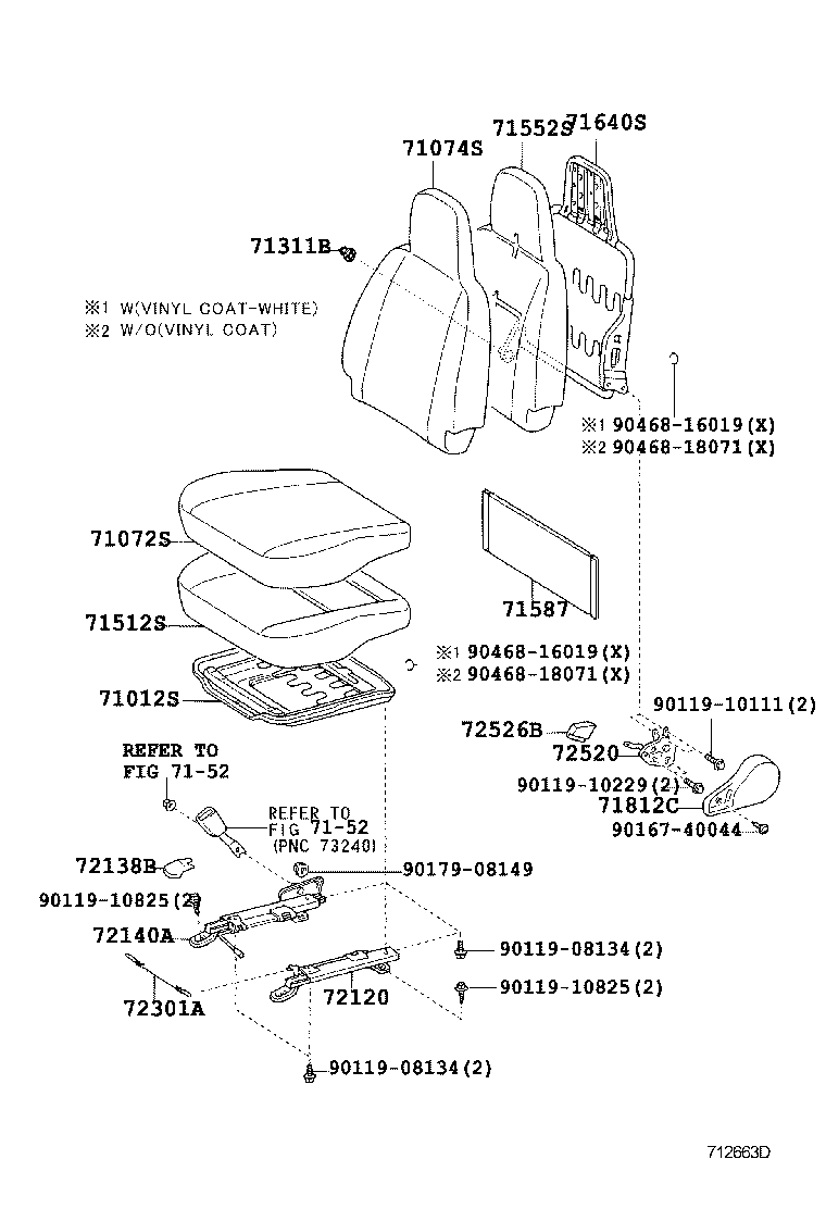 71013-37120 SPRING ASSY, FRONT SEAT BACK, RH(FOR SEPARATE TYPE) product image