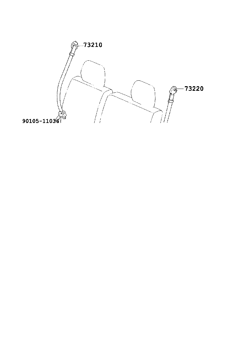 73230-37191-B0 BELT ASSY, FRONT SEAT INNER, RH product image