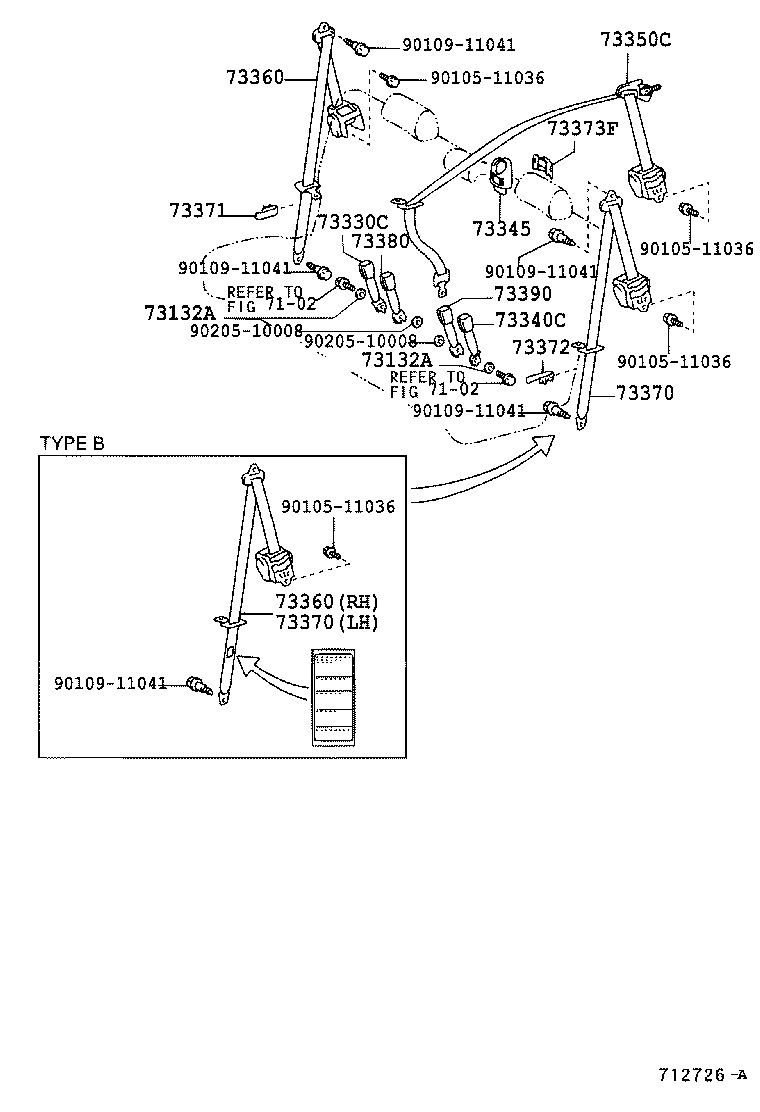 73132-52010 RING, SEAT BELT BRACKET product image