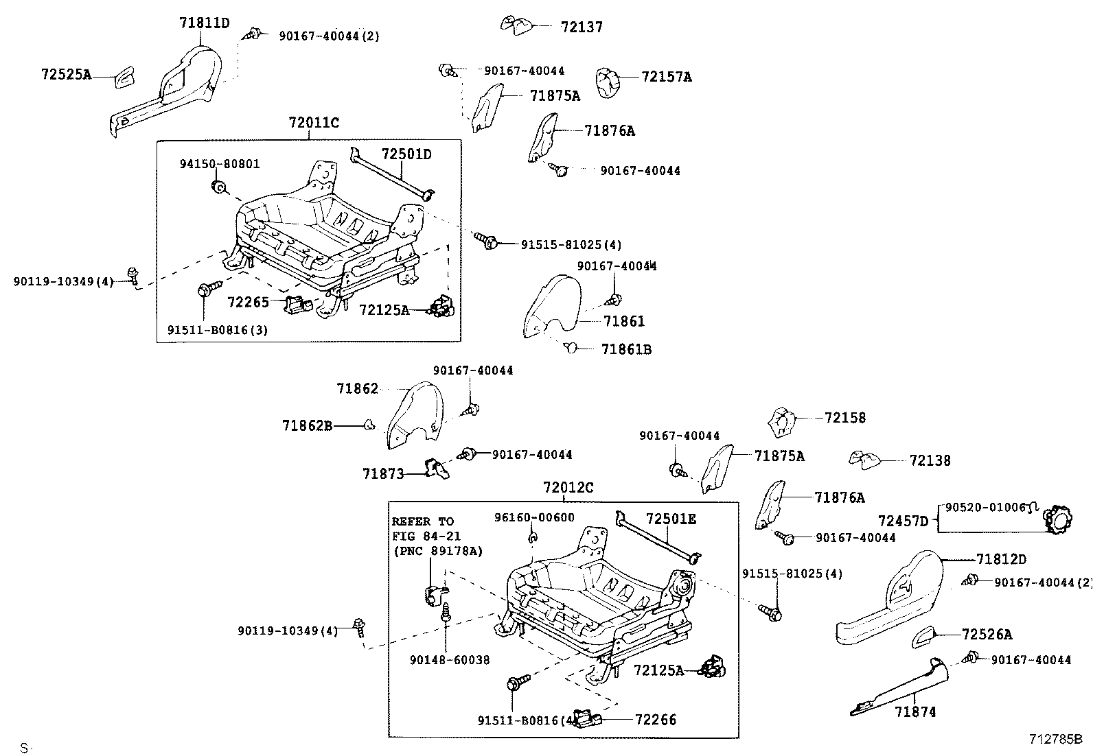 71502-52020 PAD, FRONT SEAT CUSHION, RH(FOR SEPARATE TYPE) product image