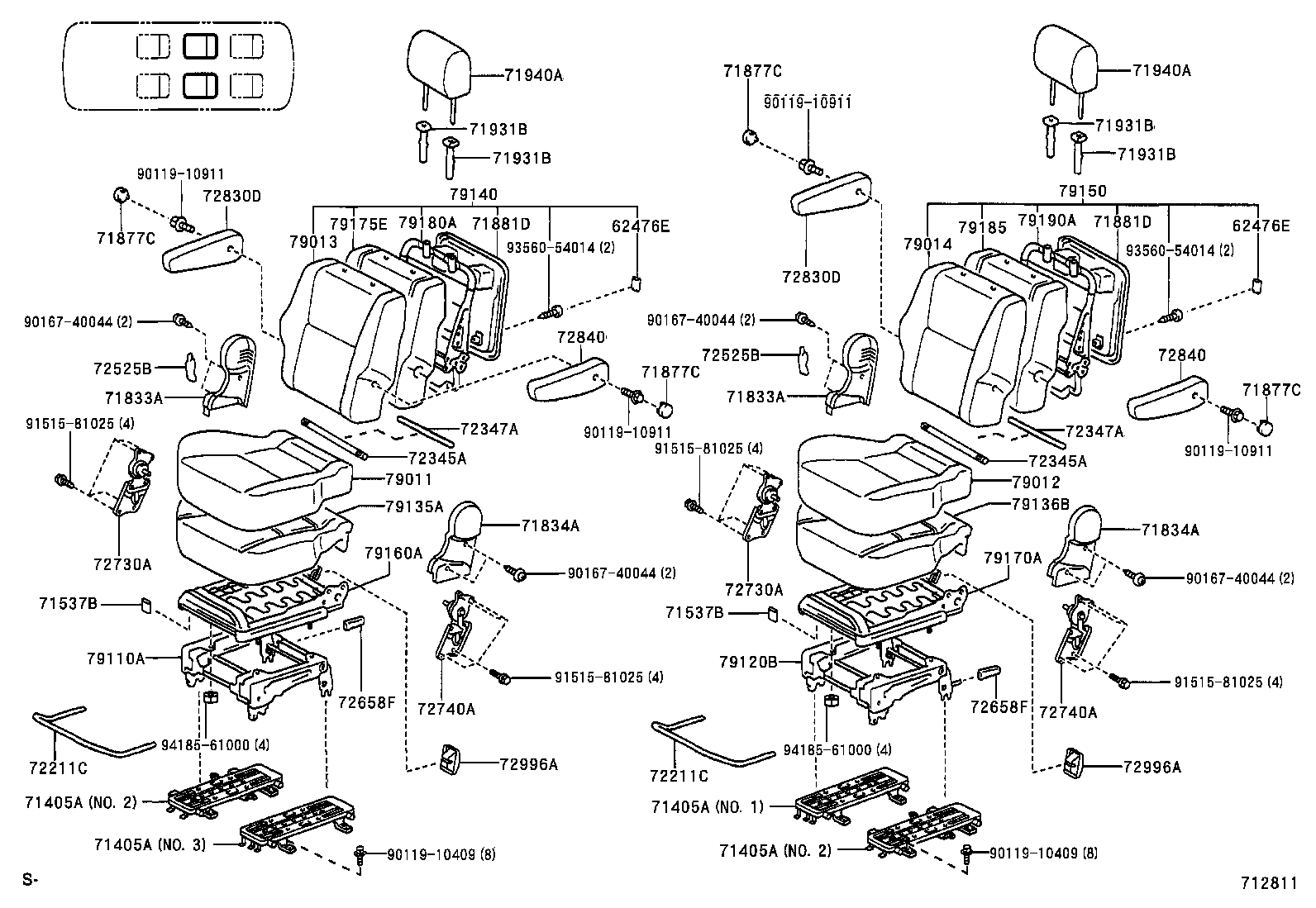 71461-28090 SPRING, REAR SEAT CUSHION product image