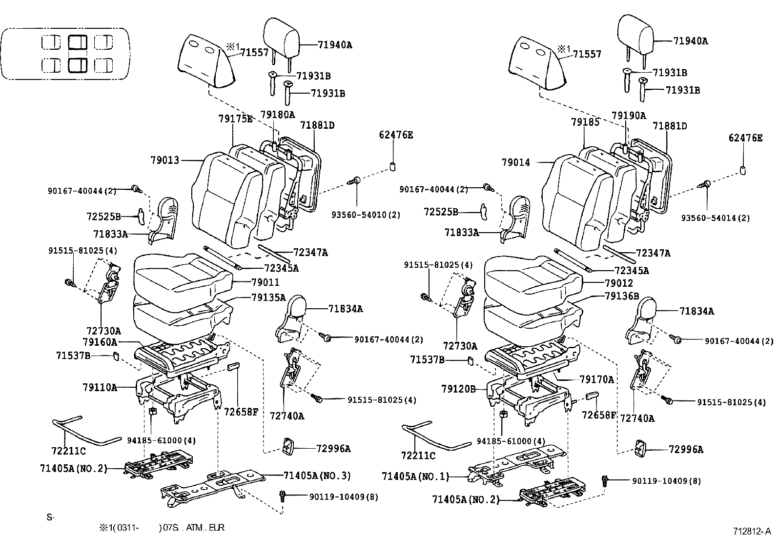 71461-28090 SPRING, REAR SEAT CUSHION product image