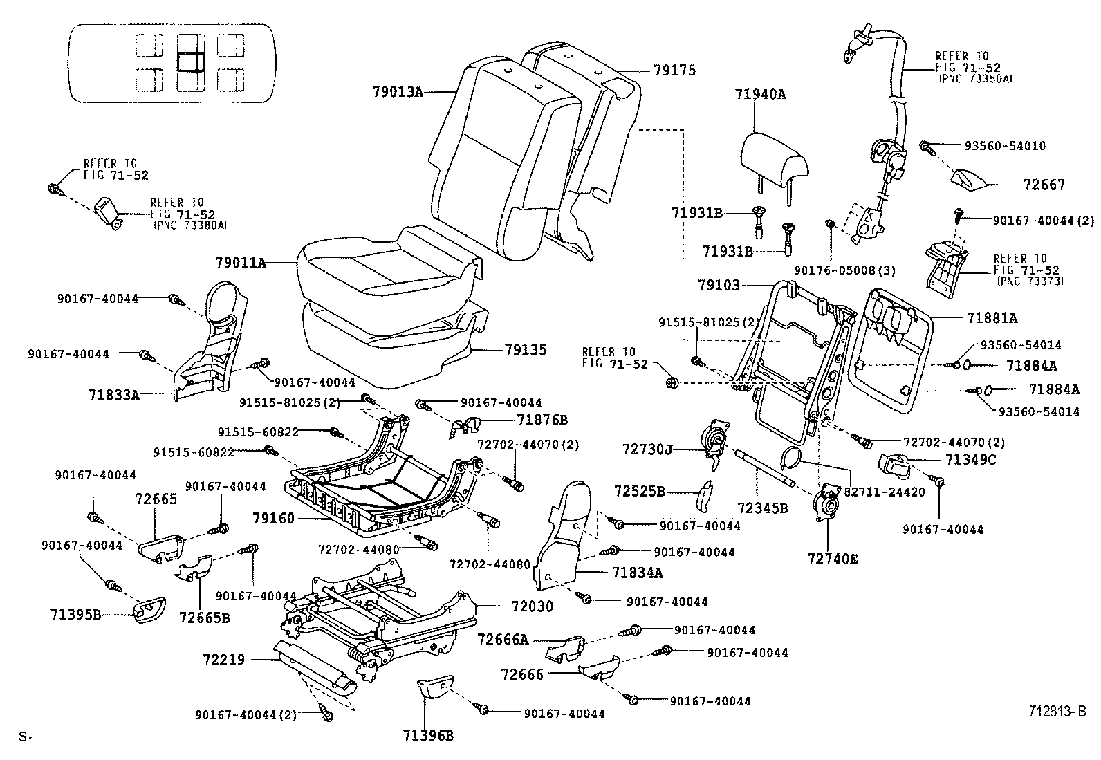 71461-28090 SPRING, REAR SEAT CUSHION product image