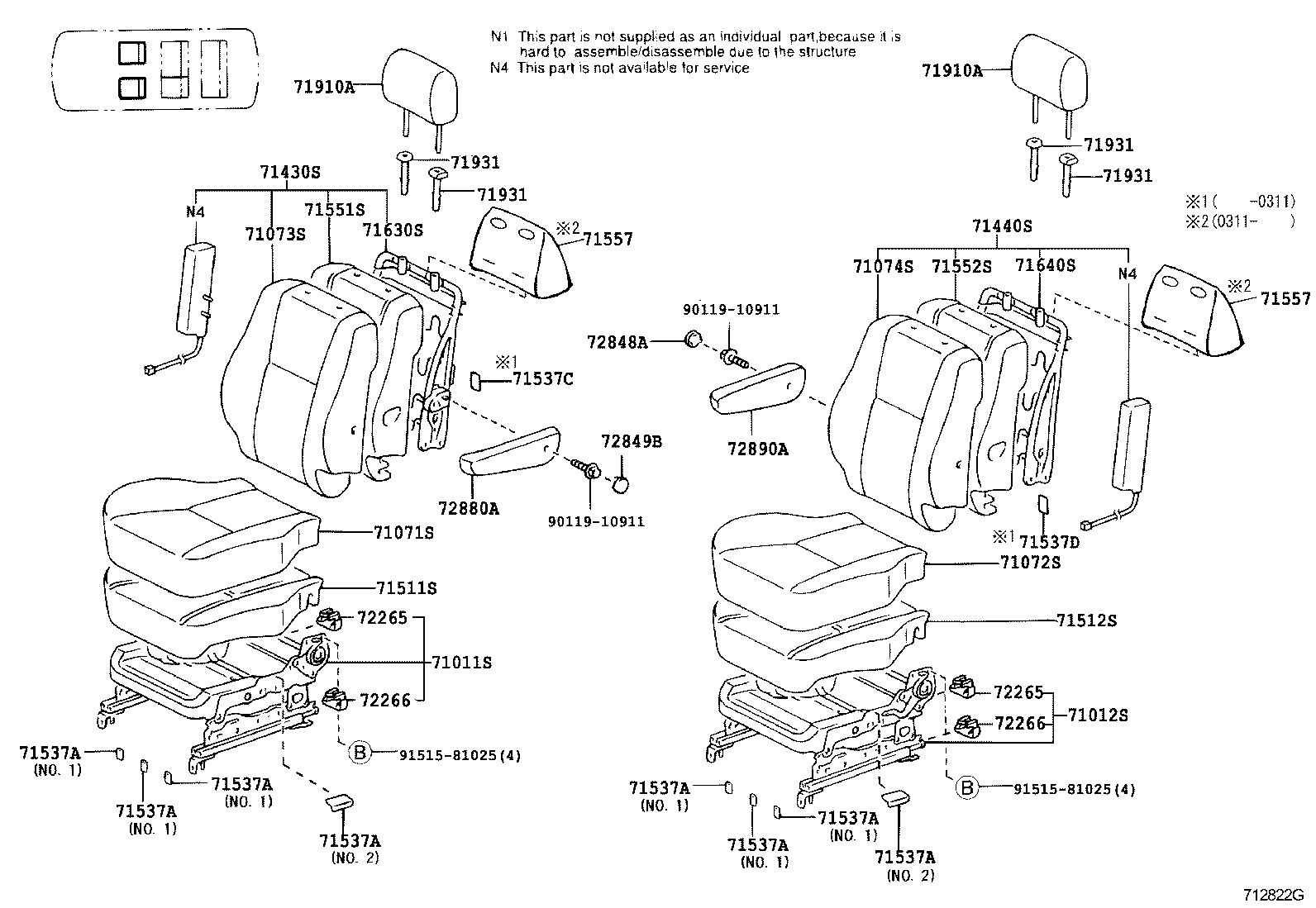 71461-28090 SPRING, REAR SEAT CUSHION product image
