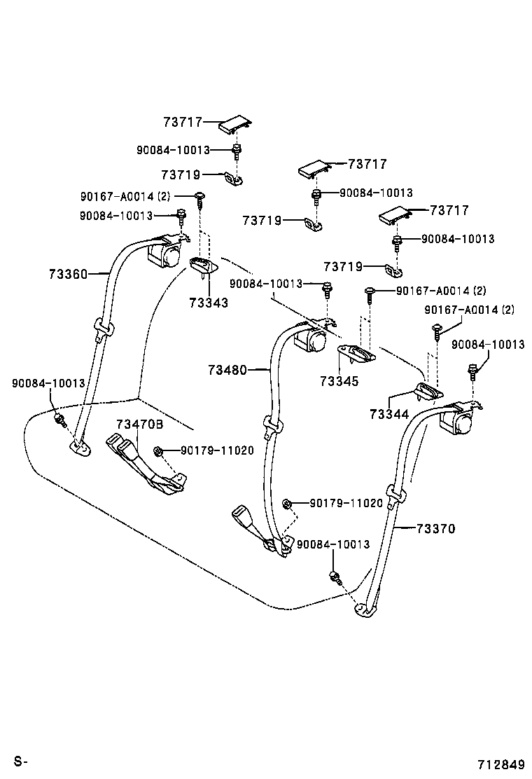 73719-AA010 BRACKET, CHILD RESTRAINT SEAT TETHER ANCHOR product image