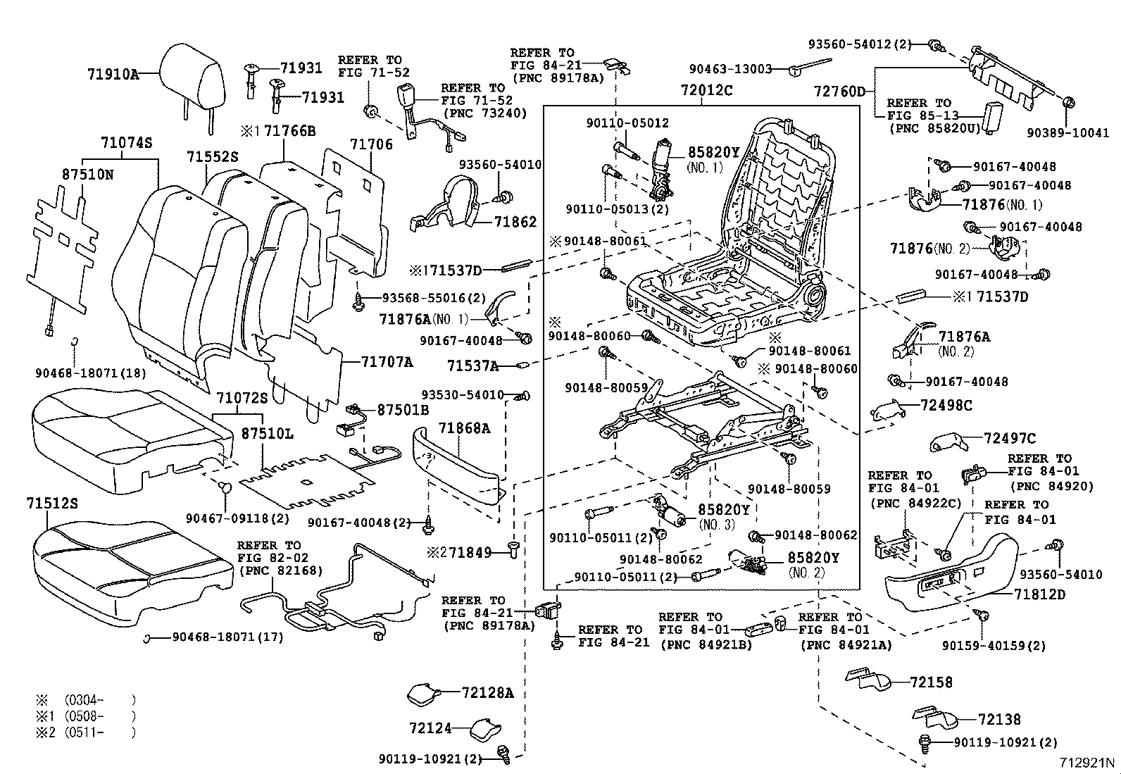 Toyota 71073-3G280-B0 COVER, FRONT SEAT BACK, RH(FOR SEPARATE TYPE)