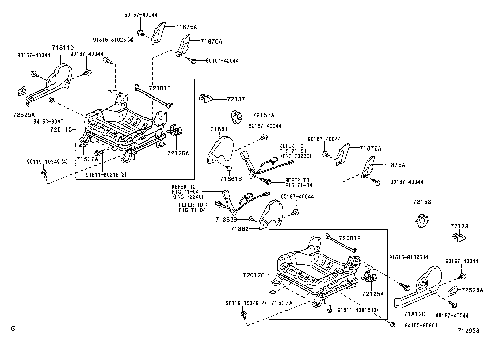 71630-52280 SPRING ASSY, FRONT SEAT BACK, RH(FOR SEPARATE TYPE) product image