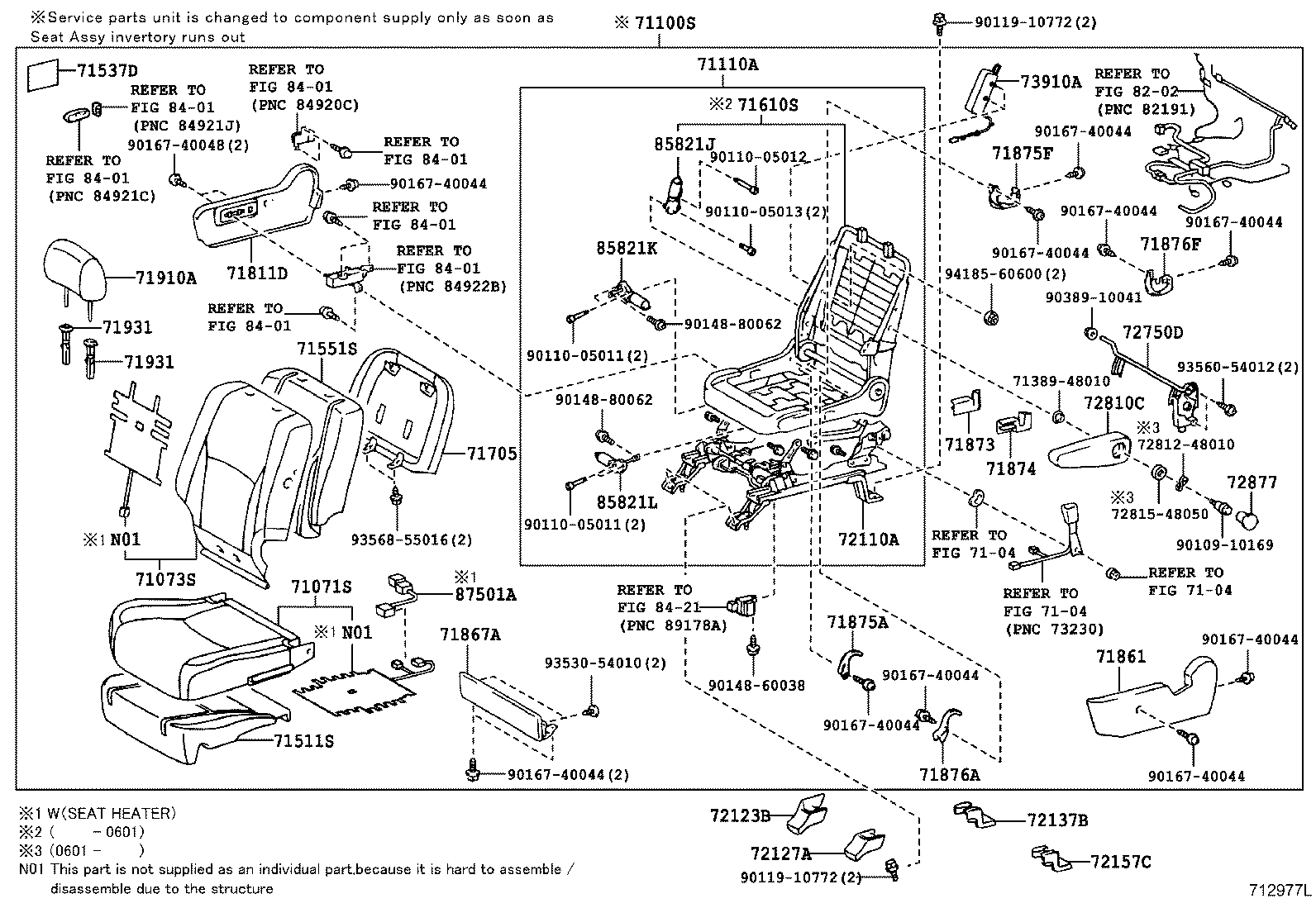 71610-48030 SPRING ASSY, FRONT SEAT CUSHION, RH(FOR SEPARATE TYPE) product image