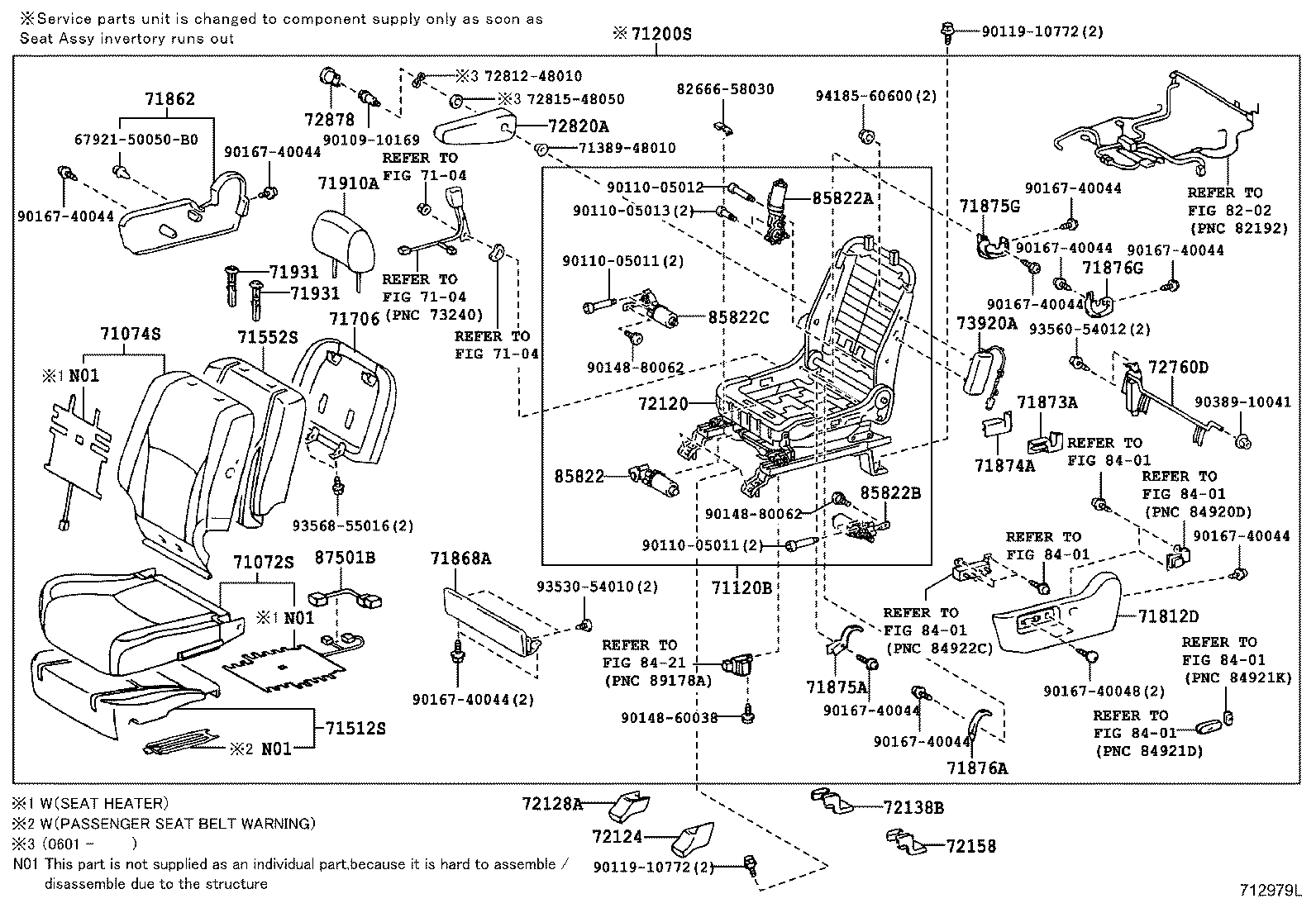 71610-48030 SPRING ASSY, FRONT SEAT CUSHION, RH(FOR SEPARATE TYPE) product image