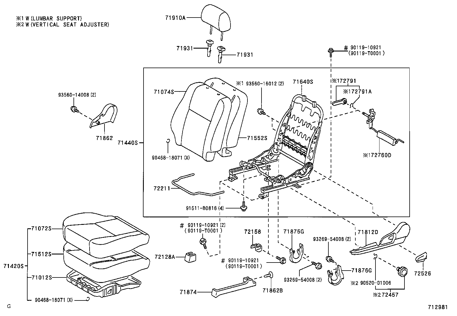 71630-02150 SPRING ASSY, FRONT SEAT BACK, RH(FOR SEPARATE TYPE) product image