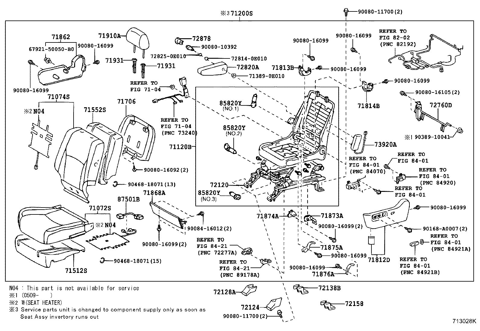 Toyota 71073-0E020-A0 COVER, FRONT SEAT BACK, RH(FOR SEPARATE TYPE)