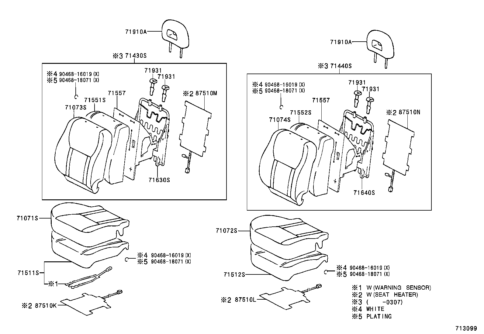 71075-42270-B2 COVER, REAR SEAT CUSHION, RH (FOR SEPARATE TYPE) product image