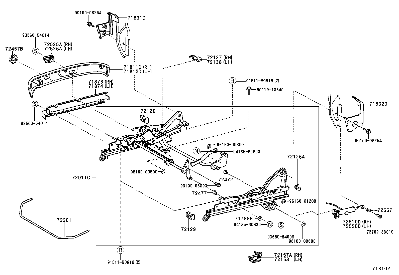 71410-YF080-B0 CUSHION ASSY, FRONT SEAT, LH (FOR SEPARATE TYPE) product image