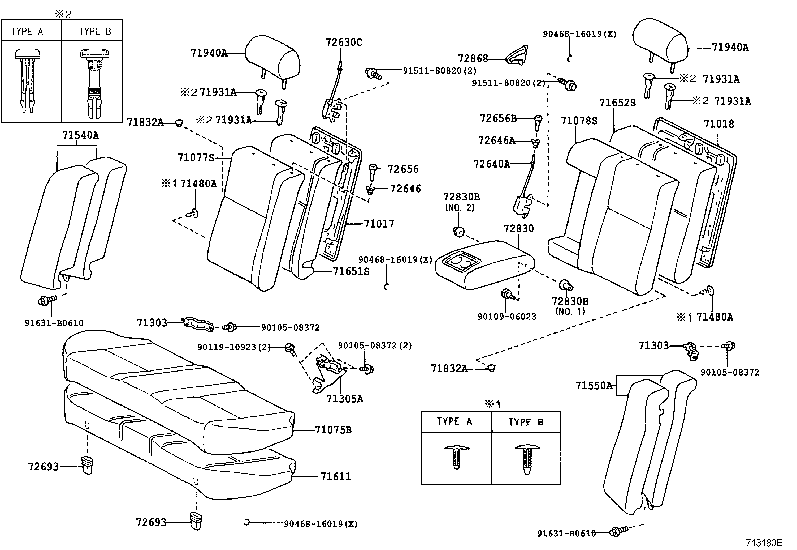71018-02050 FRAME SUB-ASSY, REAR SEAT BACK, LH product image