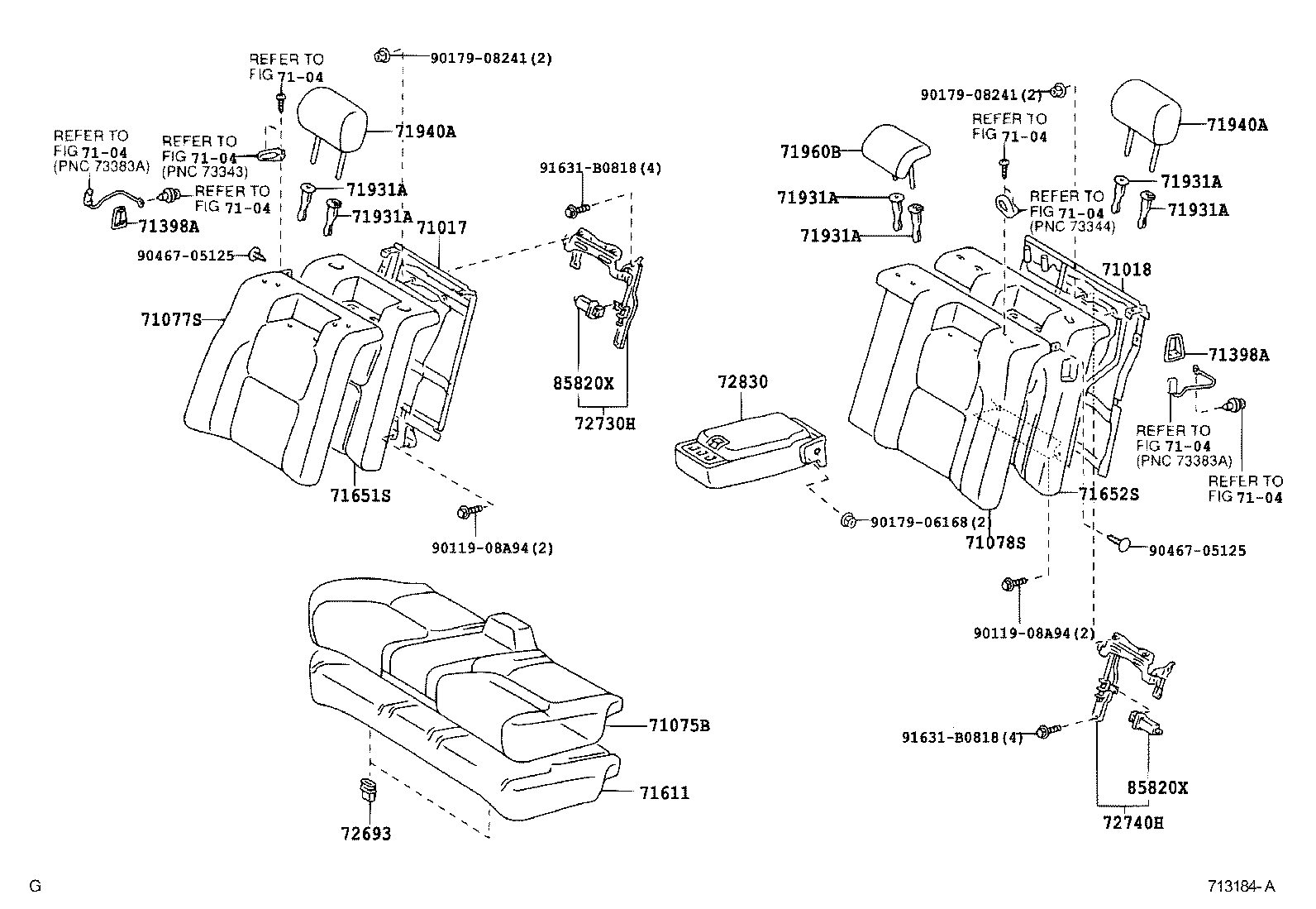 71017-06060 FRAME SUB-ASSY, REAR SEAT BACK, RH product image
