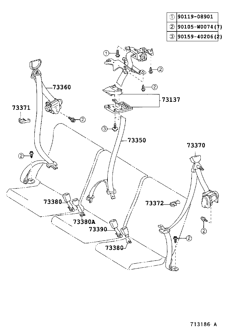 73023-0F010-B0 COVER, SHOULDER BELT ANCHOR, RH product image