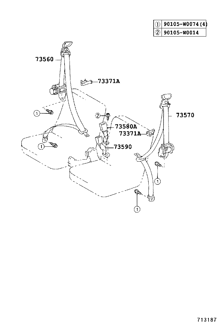73023-0F010-B0 COVER, SHOULDER BELT ANCHOR, RH product image
