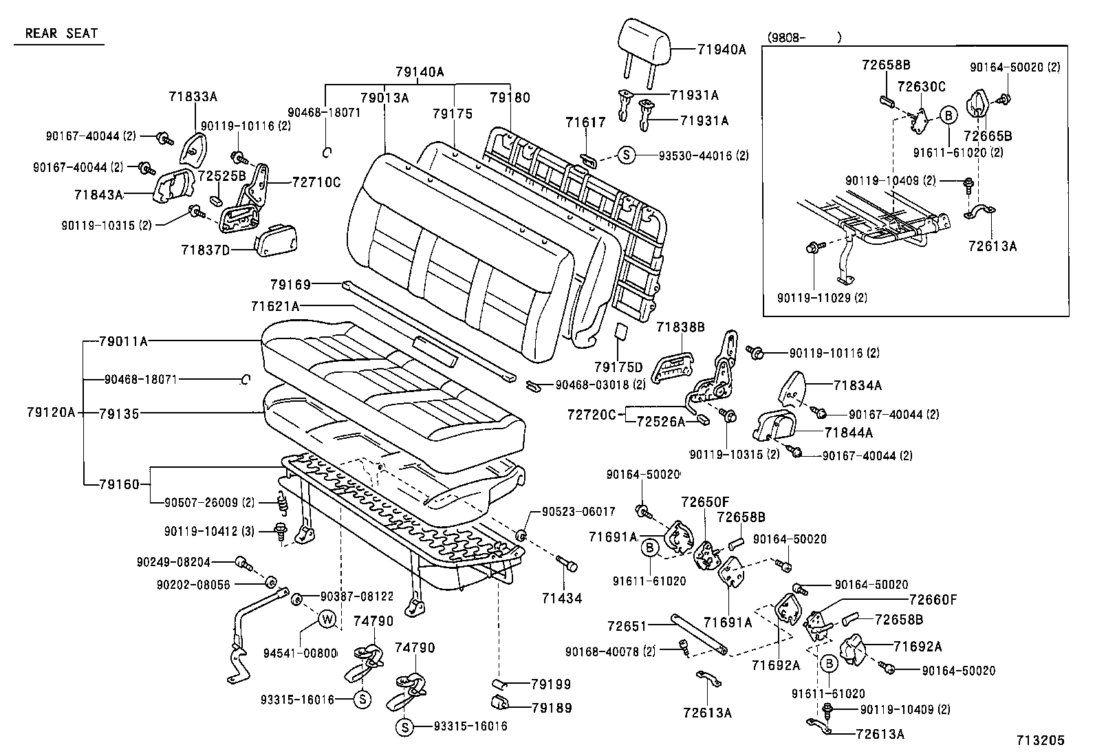 71012-26010 FRAME SUB-ASSY, FRONT SEAT CUSHION, LH product image